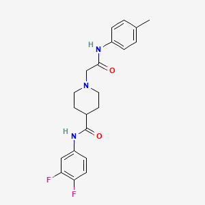 molecular formula C21H23F2N3O2 B2786688 N-(3,4-difluorophenyl)-1-(2-oxo-2-(p-tolylamino)ethyl)piperidine-4-carboxamide CAS No. 942006-31-7