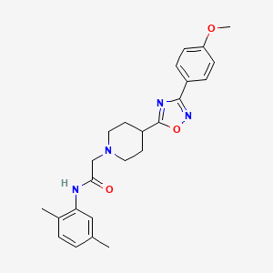 molecular formula C24H28N4O3 B2786690 N-(2,5-dimethylphenyl)-2-{4-[3-(4-methoxyphenyl)-1,2,4-oxadiazol-5-yl]piperidin-1-yl}acetamide CAS No. 1251631-36-3