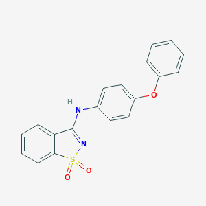 molecular formula C19H14N2O3S B278670 N-(4-phenoxyphenyl)-1,2-benzothiazol-3-amine 1,1-dioxide 