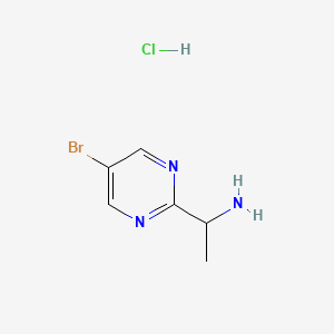 molecular formula C6H9BrClN3 B2786706 1-(5-Bromopyrimidin-2-yl)ethan-1-amine hydrochloride CAS No. 2230803-20-8