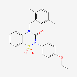 molecular formula C24H24N2O4S B2786715 4-(2,5-dimethylbenzyl)-2-(4-ethoxyphenyl)-2H-1,2,4-benzothiadiazin-3(4H)-one 1,1-dioxide CAS No. 899725-51-0