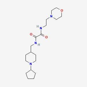 molecular formula C19H34N4O3 B2786720 N1-((1-cyclopentylpiperidin-4-yl)methyl)-N2-(2-morpholinoethyl)oxalamide CAS No. 953137-75-2