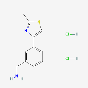 molecular formula C11H14Cl2N2S B2786727 [3-(2-Methyl-1,3-thiazol-4-yl)phenyl]methanamine dihydrochloride CAS No. 2031258-48-5