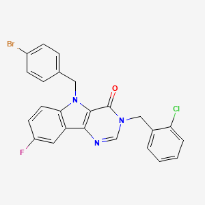 5-(4-bromobenzyl)-3-(2-chlorobenzyl)-8-fluoro-3,5-dihydro-4H-pyrimido[5,4-b]indol-4-one