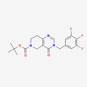 molecular formula C19H20F3N3O3 B2786733 tert-butyl 4-oxo-3-[(3,4,5-trifluorophenyl)methyl]-3H,4H,5H,6H,7H,8H-pyrido[4,3-d]pyrimidine-6-carboxylate CAS No. 1281872-41-0