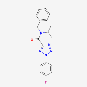 molecular formula C18H18FN5O B2786735 N-benzyl-2-(4-fluorophenyl)-N-isopropyl-2H-tetrazole-5-carboxamide CAS No. 1396878-88-8