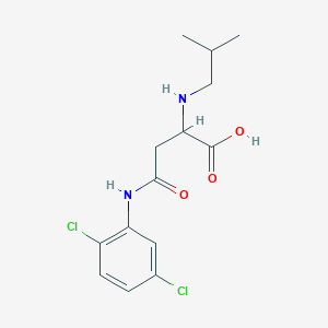 molecular formula C14H18Cl2N2O3 B2786741 4-((2,5-Dichlorophenyl)amino)-2-(isobutylamino)-4-oxobutanoic acid CAS No. 1024594-23-7