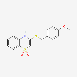 3-[(4-methoxybenzyl)sulfanyl]-1lambda~6~,4-benzothiazine-1,1(4H)-dione