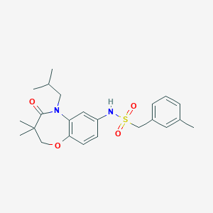 N-(5-isobutyl-3,3-dimethyl-4-oxo-2,3,4,5-tetrahydrobenzo[b][1,4]oxazepin-7-yl)-1-(m-tolyl)methanesulfonamide