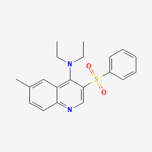3-(benzenesulfonyl)-N,N-diethyl-6-methylquinolin-4-amine