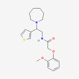 N-(2-(azepan-1-yl)-2-(thiophen-3-yl)ethyl)-2-(2-methoxyphenoxy)acetamide