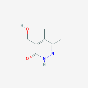 molecular formula C7H10N2O2 B2786766 4-(Hydroxymethyl)-5,6-dimethylpyridazin-3-ol CAS No. 23372-17-0