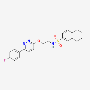 N-(2-((6-(4-fluorophenyl)pyridazin-3-yl)oxy)ethyl)-5,6,7,8-tetrahydronaphthalene-2-sulfonamide