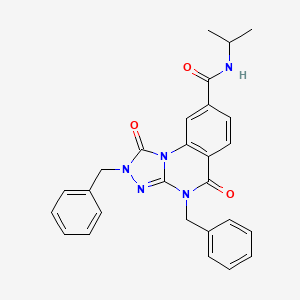 molecular formula C27H25N5O3 B2786770 2,4-dibenzyl-N-isopropyl-1,5-dioxo-1,2,4,5-tetrahydro-[1,2,4]triazolo[4,3-a]quinazoline-8-carboxamide CAS No. 1105220-12-9
