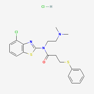 N-(4-chlorobenzo[d]thiazol-2-yl)-N-(2-(dimethylamino)ethyl)-3-(phenylthio)propanamide hydrochloride