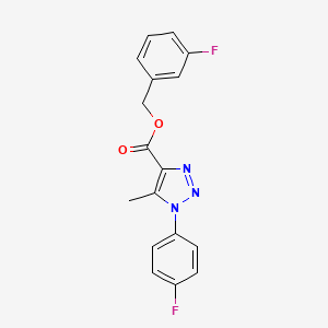 molecular formula C17H13F2N3O2 B2786777 3-fluorobenzyl 1-(4-fluorophenyl)-5-methyl-1H-1,2,3-triazole-4-carboxylate CAS No. 946216-41-7