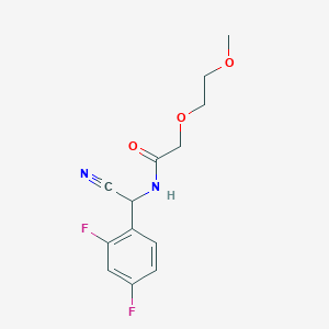 molecular formula C13H14F2N2O3 B2786791 N-[Cyano-(2,4-difluorophenyl)methyl]-2-(2-methoxyethoxy)acetamide CAS No. 1385353-76-3