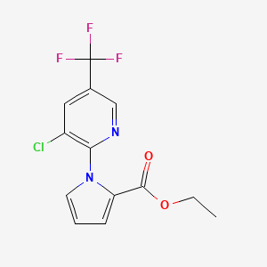 ethyl 1-[3-chloro-5-(trifluoromethyl)-2-pyridinyl]-1H-pyrrole-2-carboxylate