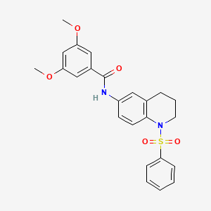 3,5-dimethoxy-N-(1-(phenylsulfonyl)-1,2,3,4-tetrahydroquinolin-6-yl)benzamide