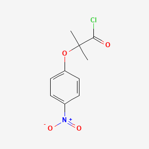 molecular formula C10H10ClNO4 B2786800 2-Methyl-2-(4-nitrophenoxy)propanoyl chloride CAS No. 4878-29-9