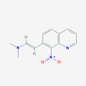 molecular formula C13H13N3O2 B2786811 (E)-N,N-dimethyl-2-(8-nitroquinolin-7-yl)ethenamine CAS No. 176853-39-7