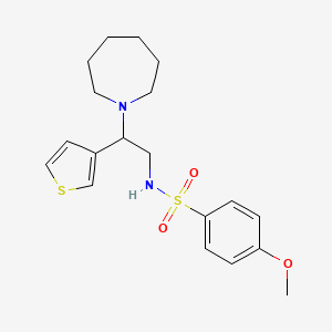 N-(2-(azepan-1-yl)-2-(thiophen-3-yl)ethyl)-4-methoxybenzenesulfonamide