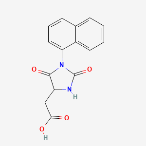 [1-(Naphthalen-1-yl)-2,5-dioxoimidazolidin-4-yl]acetic acid