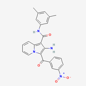 molecular formula C24H20N4O4 B2786828 2-amino-N-(3,5-dimethylphenyl)-3-(3-nitrobenzoyl)indolizine-1-carboxamide CAS No. 903342-96-1