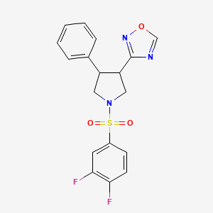 3-(1-((3,4-Difluorophenyl)sulfonyl)-4-phenylpyrrolidin-3-yl)-1,2,4-oxadiazole