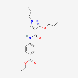 ethyl 4-(3-propoxy-1-propyl-1H-pyrazole-4-carboxamido)benzoate