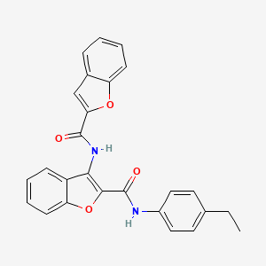 molecular formula C26H20N2O4 B2786837 3-(benzofuran-2-carboxamido)-N-(4-ethylphenyl)benzofuran-2-carboxamide CAS No. 888462-27-9