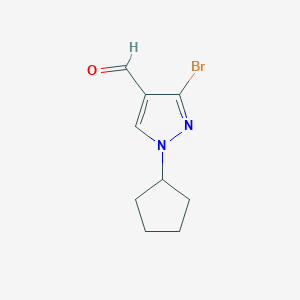 molecular formula C9H11BrN2O B2786849 3-Bromo-1-cyclopentyl-1H-pyrazole-4-carbaldehyde CAS No. 1946812-92-5