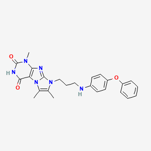 1,6,7-trimethyl-8-(3-((4-phenoxyphenyl)amino)propyl)-1H-imidazo[2,1-f]purine-2,4(3H,8H)-dione