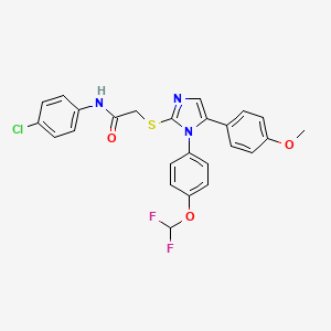 N-(4-chlorophenyl)-2-((1-(4-(difluoromethoxy)phenyl)-5-(4-methoxyphenyl)-1H-imidazol-2-yl)thio)acetamide