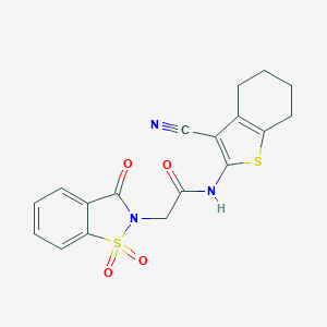 N-(3-cyano-4,5,6,7-tetrahydro-1-benzothien-2-yl)-2-(1,1-dioxido-3-oxo-1,2-benzisothiazol-2(3H)-yl)acetamide