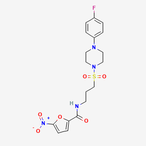 N-(3-((4-(4-fluorophenyl)piperazin-1-yl)sulfonyl)propyl)-5-nitrofuran-2-carboxamide
