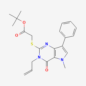 tert-butyl [(3-allyl-5-methyl-4-oxo-7-phenyl-4,5-dihydro-3H-pyrrolo[3,2-d]pyrimidin-2-yl)thio]acetate