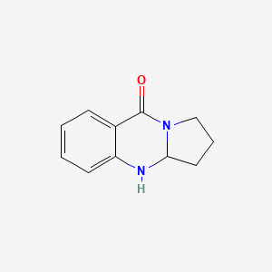 molecular formula C11H12N2O B2786876 1H,2H,3H,3aH,4H,9H-pyrrolo[2,1-b]quinazolin-9-one CAS No. 22458-10-2