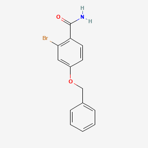 molecular formula C14H12BrNO2 B2786883 4-(Benzyloxy)-2-bromobenzamide CAS No. 1820665-08-4