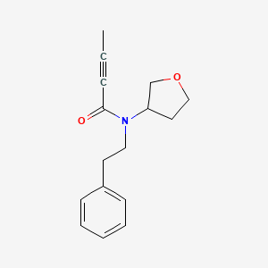 molecular formula C16H19NO2 B2786885 N-(Oxolan-3-yl)-N-(2-phenylethyl)but-2-ynamide CAS No. 2411226-36-1