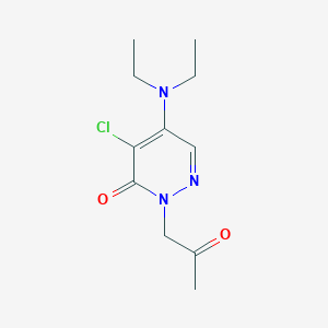 molecular formula C11H16ClN3O2 B2786894 4-chloro-5-(diethylamino)-2-(2-oxopropyl)-3(2H)-pyridazinone CAS No. 303987-84-0