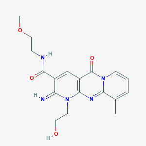 1-(2-hydroxyethyl)-2-imino-N-(2-methoxyethyl)-10-methyl-5-oxo-2,5-dihydro-1H-dipyrido[1,2-a:2',3'-d]pyrimidine-3-carboxamide
