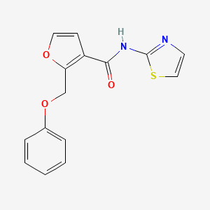 molecular formula C15H12N2O3S B2786897 2-(phenoxymethyl)-N-(1,3-thiazol-2-yl)furan-3-carboxamide CAS No. 878716-37-1