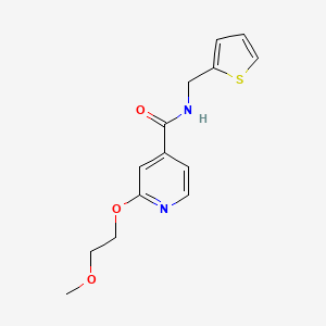 molecular formula C14H16N2O3S B2786898 2-(2-methoxyethoxy)-N-(thiophen-2-ylmethyl)isonicotinamide CAS No. 2034445-62-8