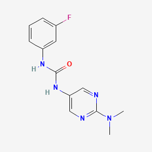 1-(2-(Dimethylamino)pyrimidin-5-yl)-3-(3-fluorophenyl)urea