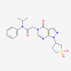 2-(1-(1,1-dioxidotetrahydrothiophen-3-yl)-4-oxo-1H-pyrazolo[3,4-d]pyrimidin-5(4H)-yl)-N-isopropyl-N-phenylacetamide