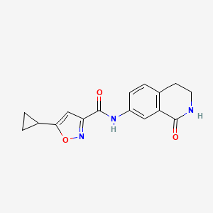 5-cyclopropyl-N-(1-oxo-1,2,3,4-tetrahydroisoquinolin-7-yl)isoxazole-3-carboxamide