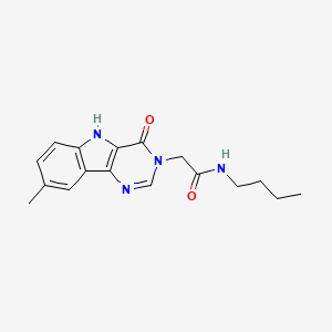 molecular formula C17H20N4O2 B2786909 N-butyl-2-(8-methyl-4-oxo-4,5-dihydro-3H-pyrimido[5,4-b]indol-3-yl)acetamide CAS No. 1105201-95-3