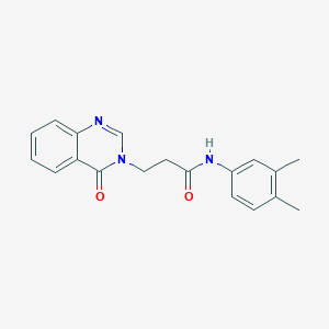 molecular formula C19H19N3O2 B278691 N-(3,4-dimethylphenyl)-3-(4-oxoquinazolin-3(4H)-yl)propanamide 