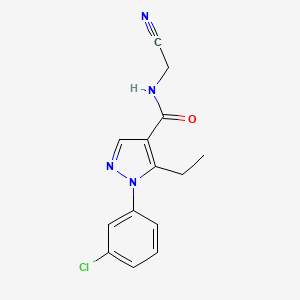 1-(3-chlorophenyl)-N-(cyanomethyl)-5-ethyl-1H-pyrazole-4-carboxamide